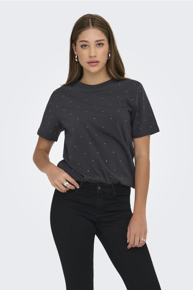 ONLMONJA S/S STUDS TEE JRS 15340939 Phantom/STUDS